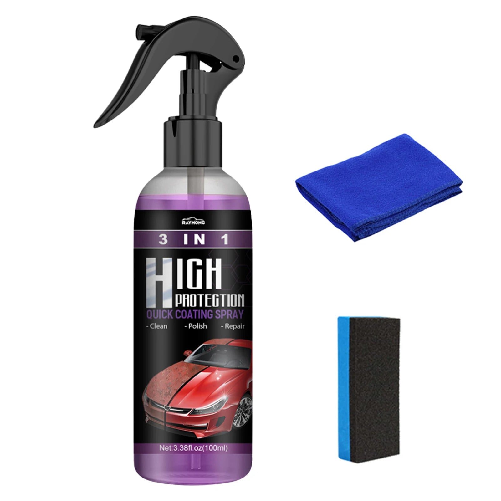 3 in 1 Car Ceramic Coating Spray Paint 30Ml/100Ml Auto Nano Ceramic Coating Polishing Spraying Wax Paint Scratch Repair Remover