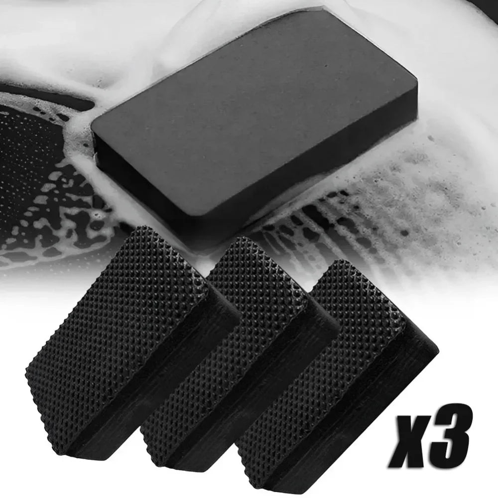 3Pcs Car Clay Bar Pad Sponge Block Cleaning Eraser Tools Car Cleaning Tools Car Polishing Wax Sponge Auto Detail Care 9*6*2.5Cm