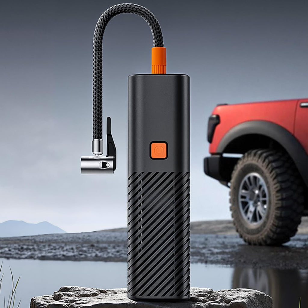 Car Tire Pump - Portable Car Wheel Compressor, High Power Air Pump with Digital Pressure Gauge for Driving Bike Vehicle Truck Motorcycle SUV RV Travel Outdoor Tire Inflation Tool