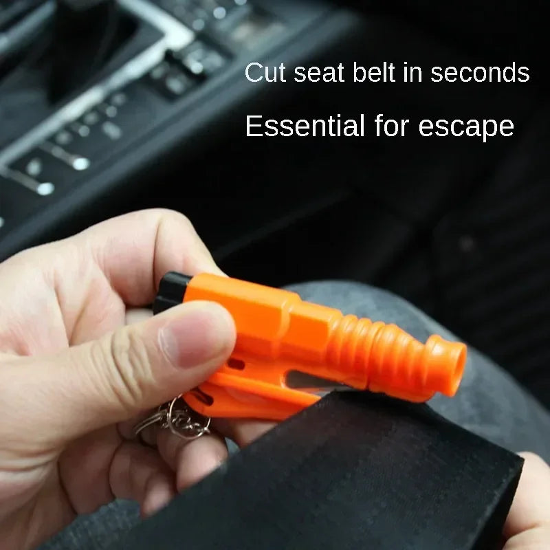 Compact 3-In-1 Car Safety Hammer, Window Breaker & Seat Belt Cutter, Emergency Rescue Tool for Vehicle Accessories