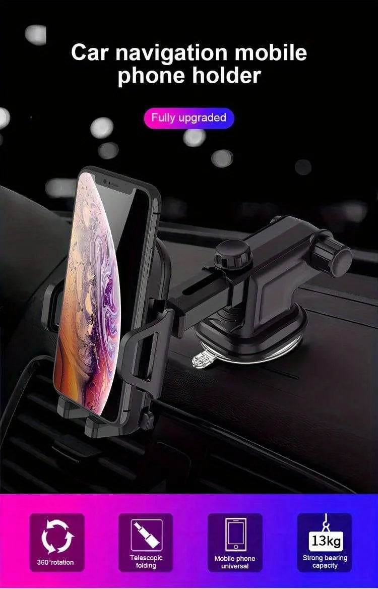 Support Téléphone pour Voiture à Ventouse – Rotation 360°