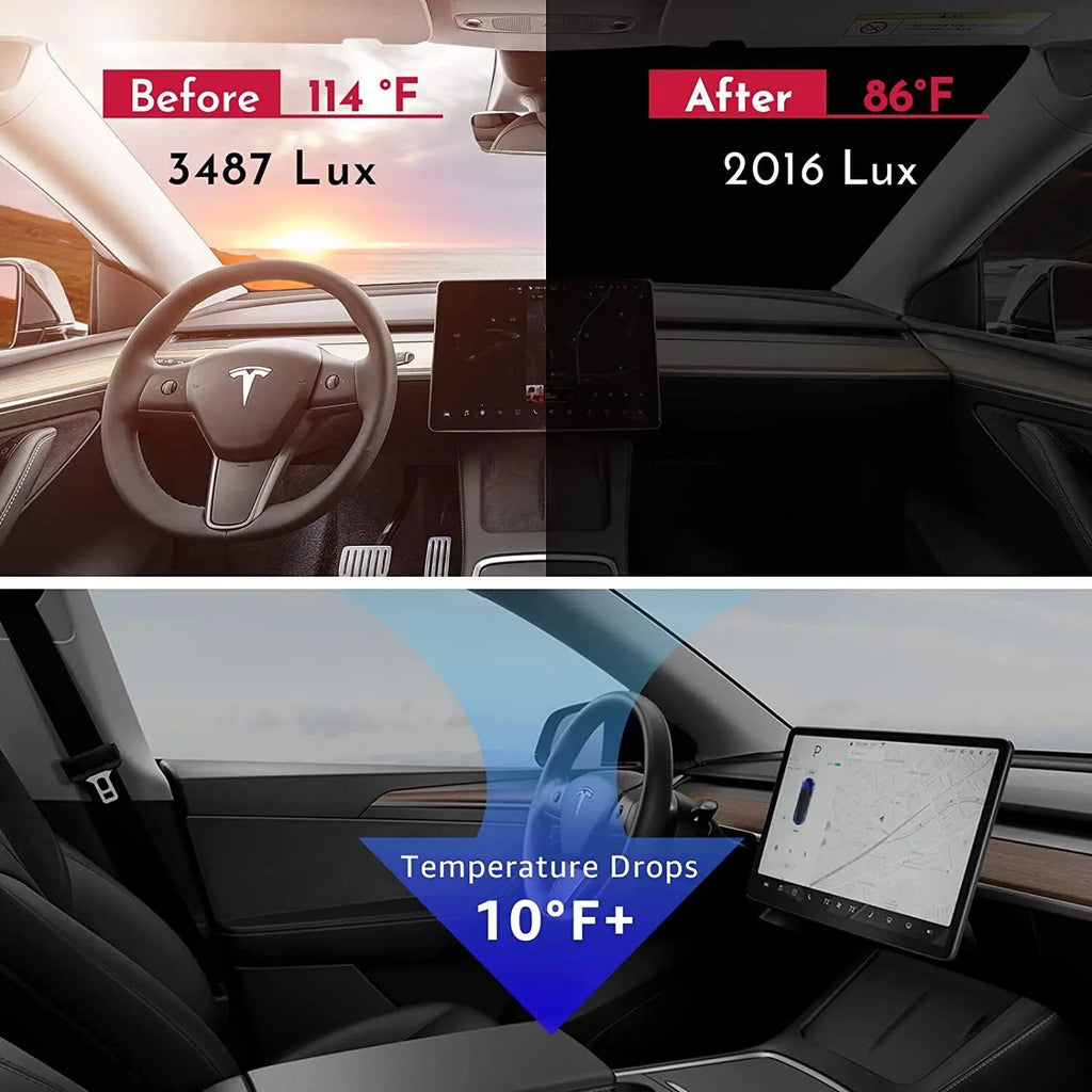 Pare-soleil Pare-Brise pour Tesla Model 3 & Model Y – Protection UV