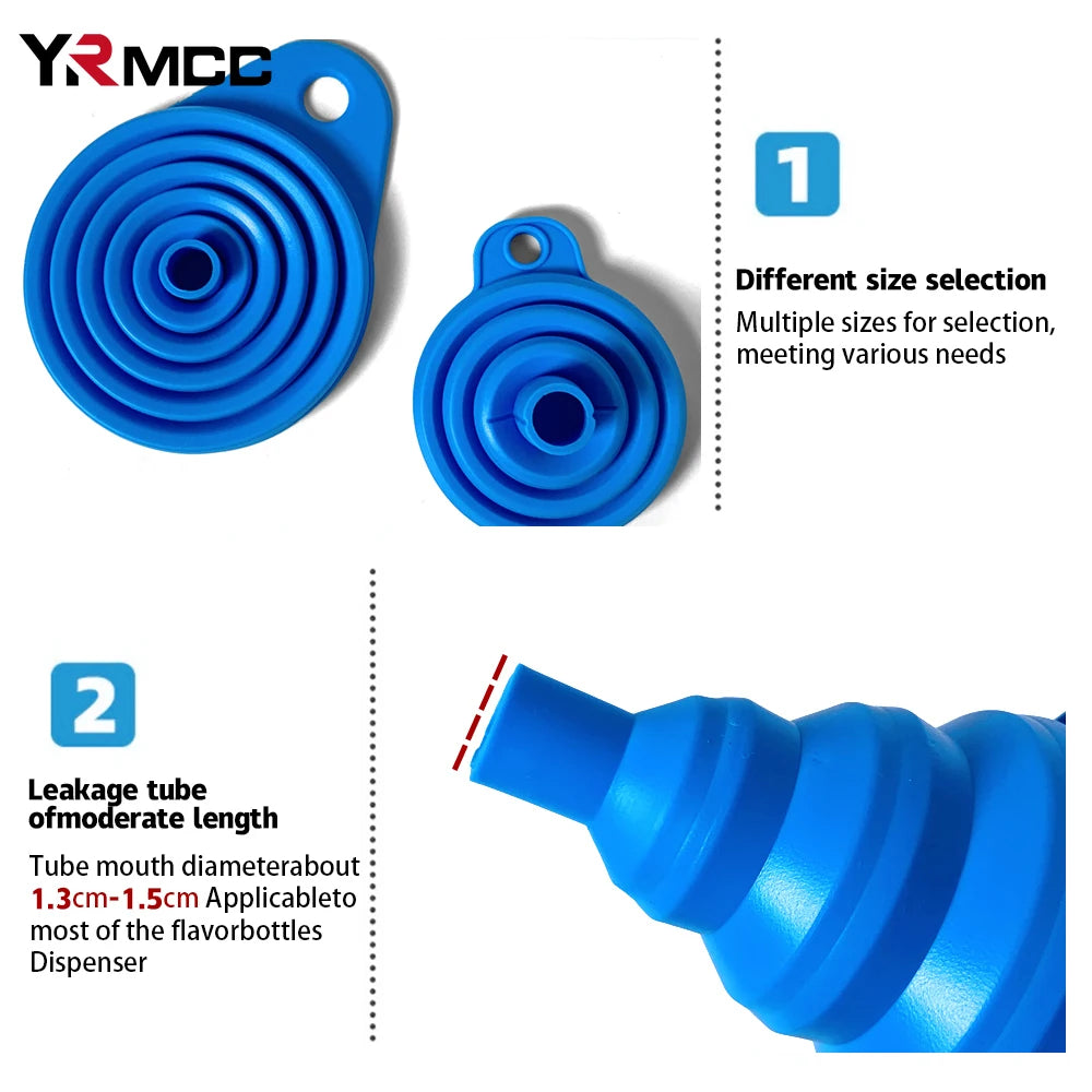 Lot de 2 Entonnoirs Pliables en Silicone – Universels