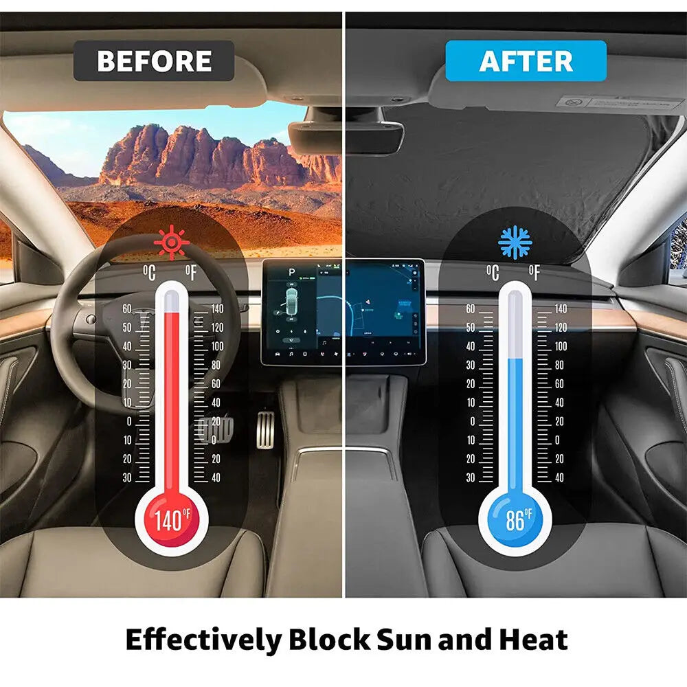 Pare-soleil Pare-Brise pour Tesla Model 3 & Model Y – Protection UV