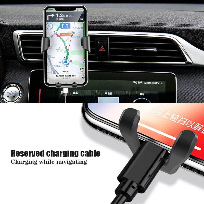 Support Téléphone à Gravité pour Grille d'Aération – Rotation 360°
