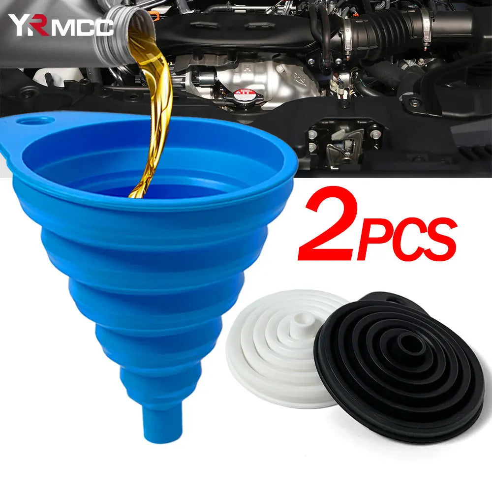 Lot de 2 Entonnoirs Pliables en Silicone – Universels