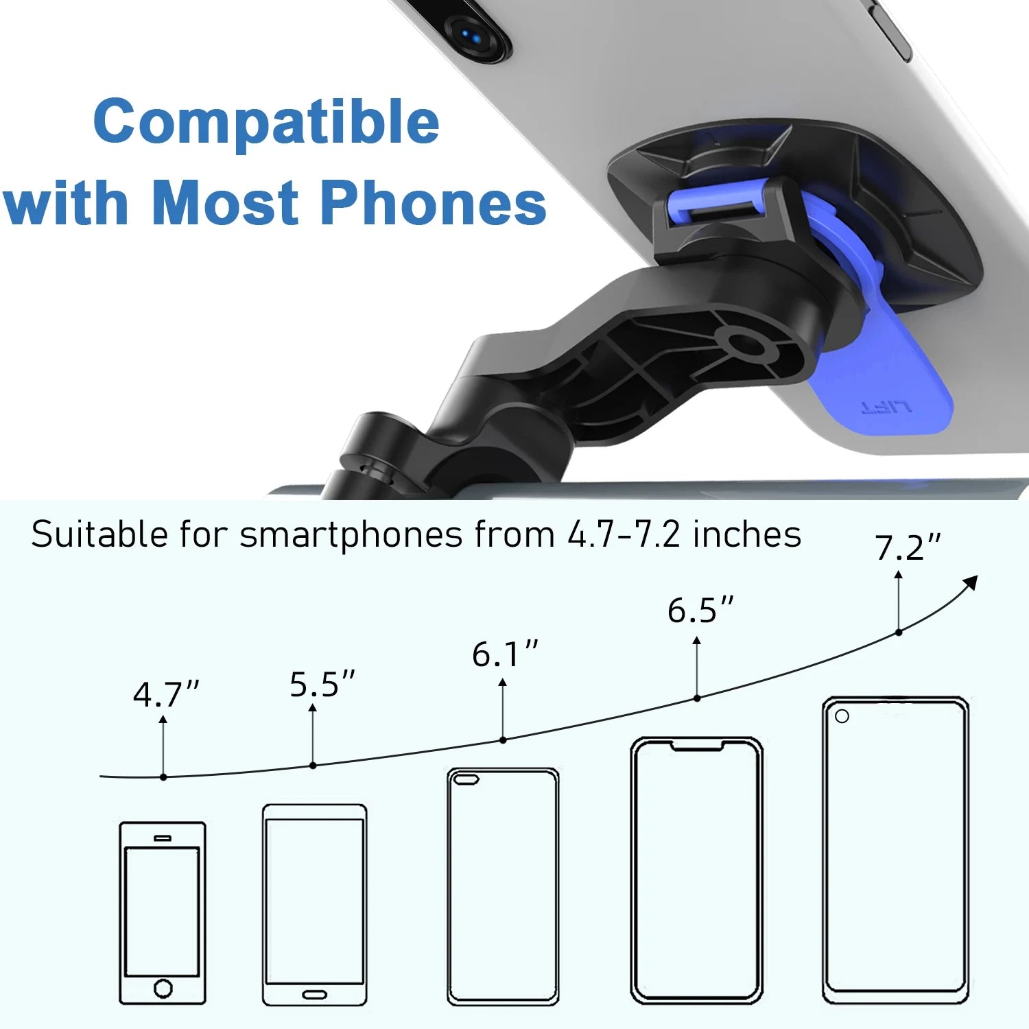 Support téléphone universel pour moto et vélo – Rotation 360°