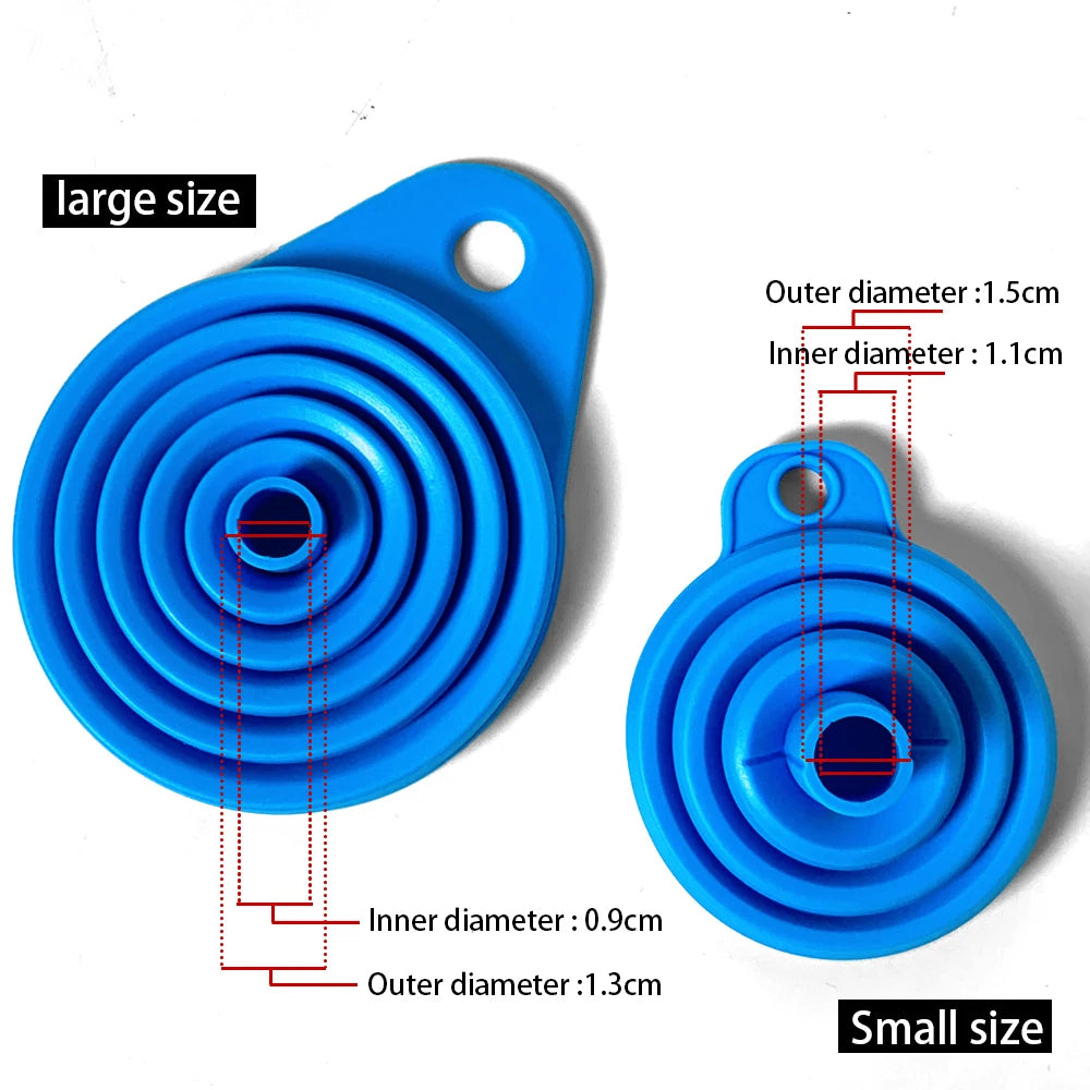 Lot de 2 Entonnoirs Pliables en Silicone – Universels