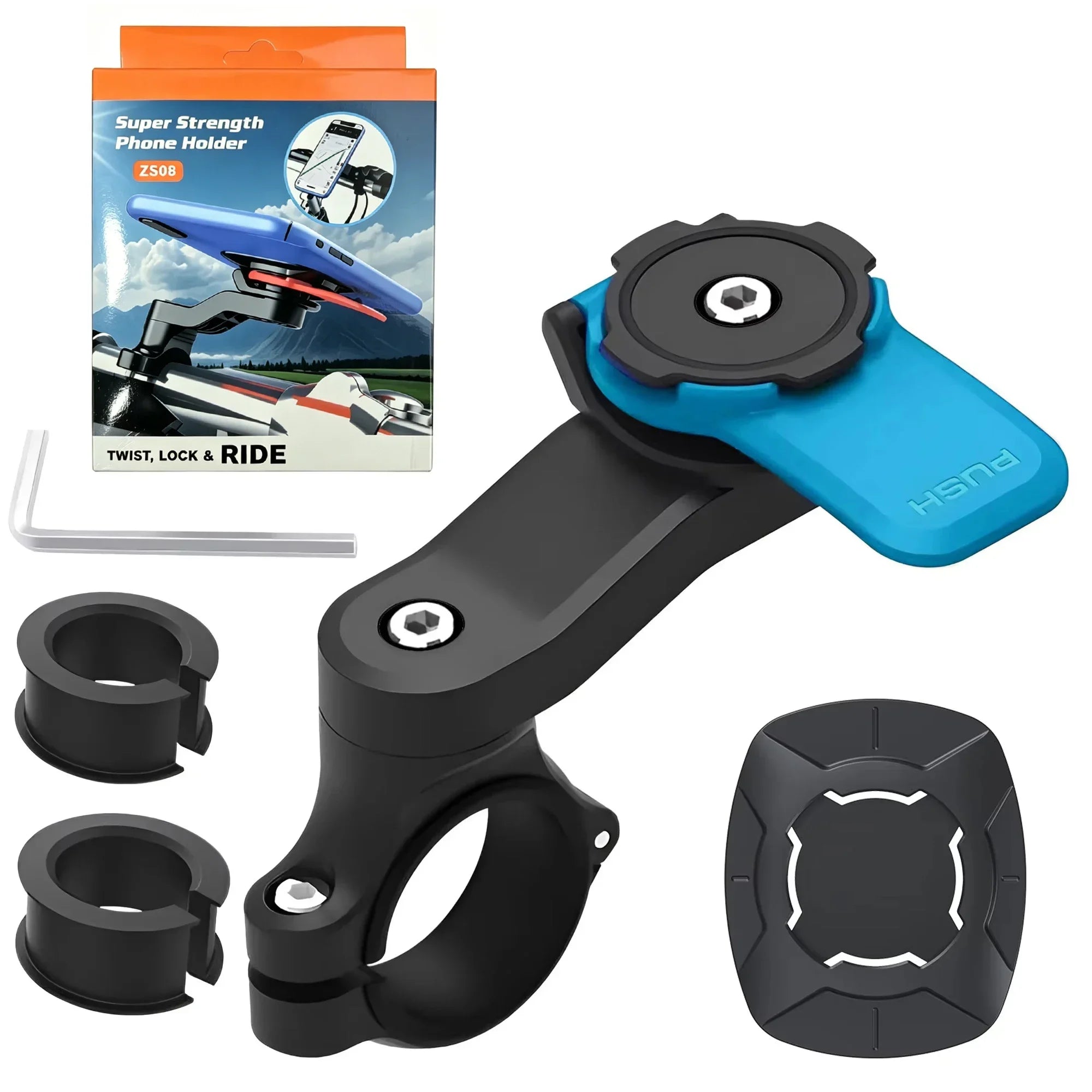 Support téléphone universel pour moto et vélo – Rotation 360°