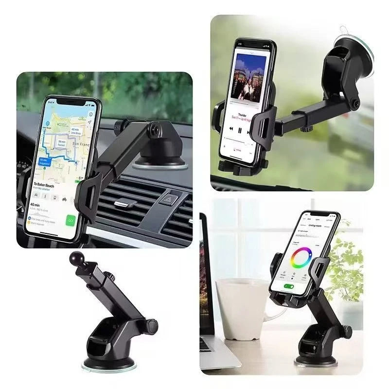 Support Téléphone pour Voiture à Ventouse – Rotation 360°