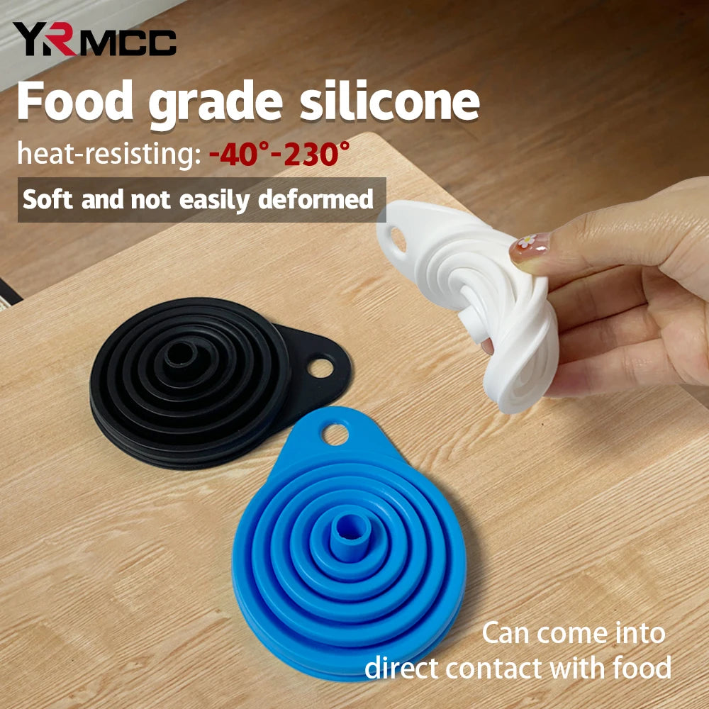 Lot de 2 Entonnoirs Pliables en Silicone – Universels