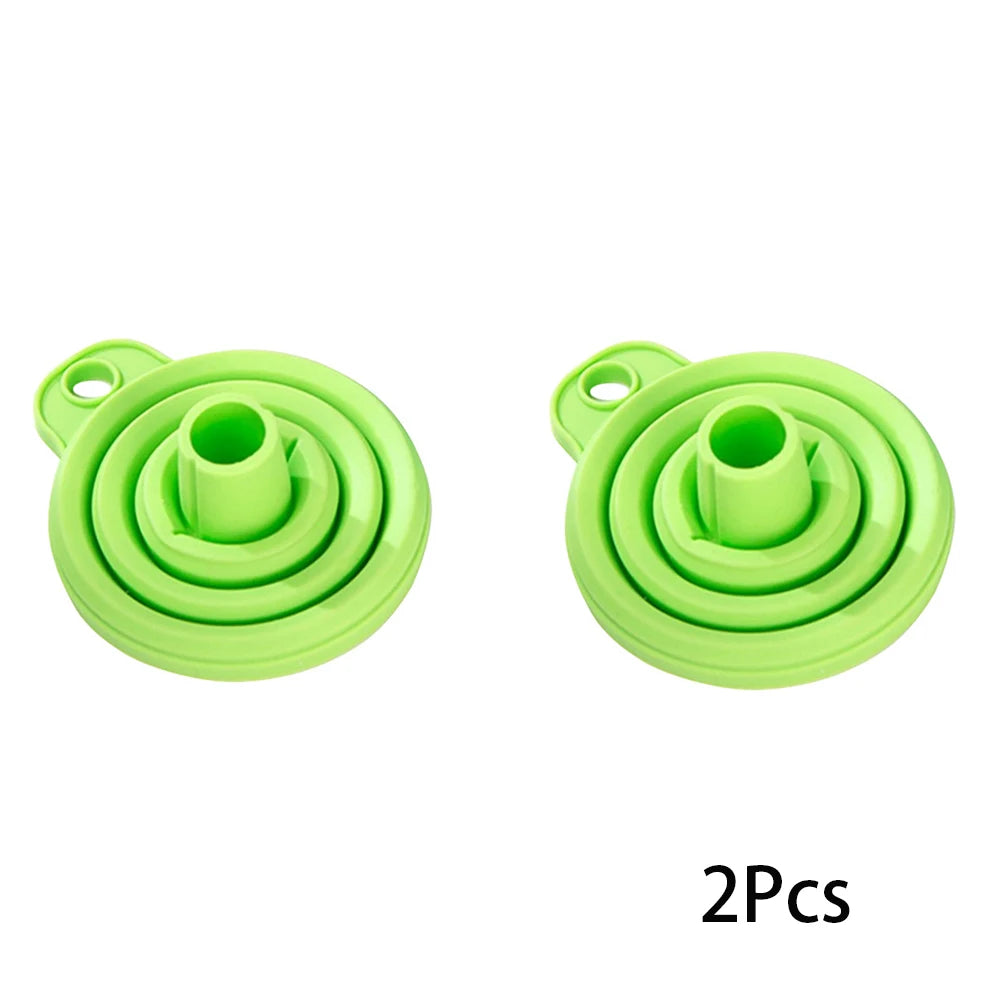 Lot de 2 Entonnoirs Pliables en Silicone – Universels