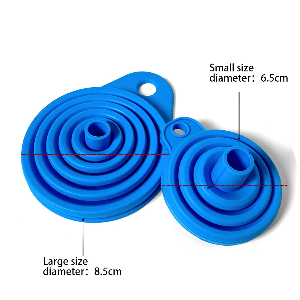 Lot de 2 Entonnoirs Pliables en Silicone – Universels