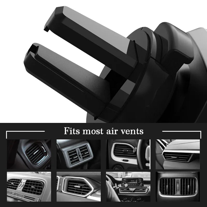 Support Téléphone à Gravité pour Grille d'Aération – Rotation 360°