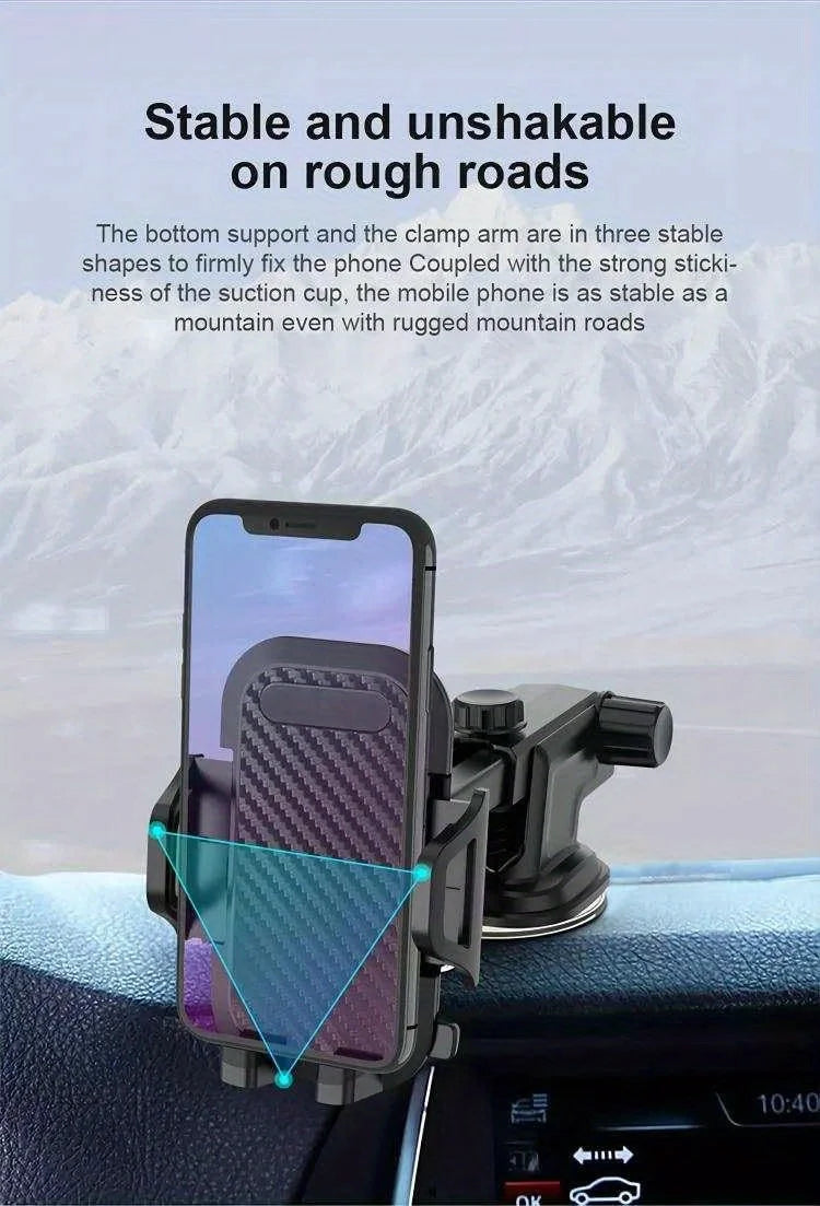 Support Téléphone pour Voiture à Ventouse – Rotation 360°