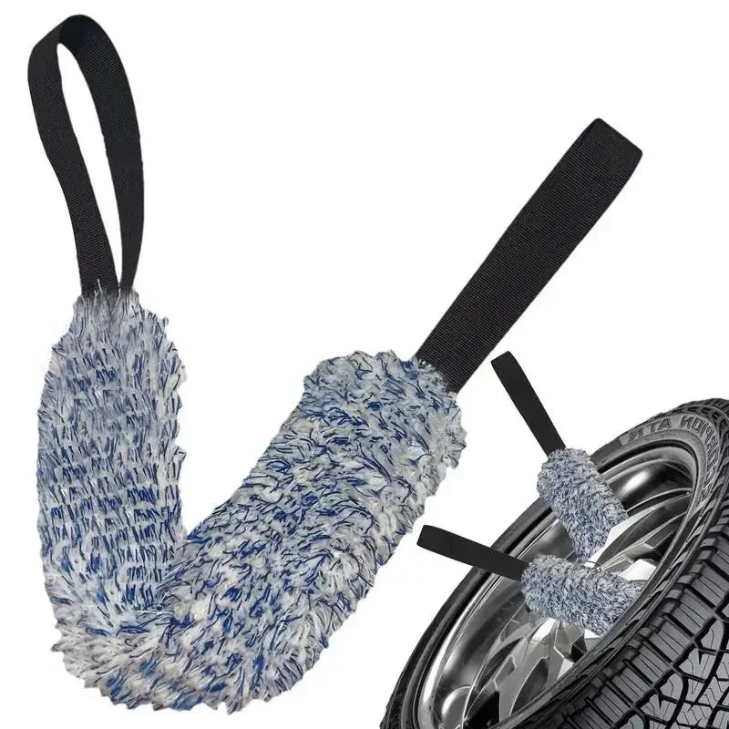 Car Wheel Wash Towel Automotive Tires Wiping Towel Wheel Hub Cleaning Rag Long Strap Tires Detailing Towel for Cars Maintenance
