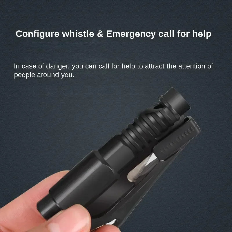 Compact 3-In-1 Car Safety Hammer, Window Breaker & Seat Belt Cutter, Emergency Rescue Tool for Vehicle Accessories