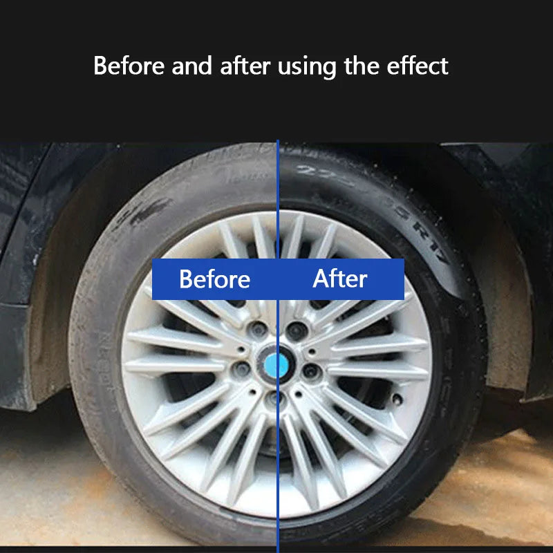 500G Tire Care Wax with Tire Wax Special Sponge Car Tyre Shine Brightener Long Lasting Protection Auto Tire Shiny Cream Polisher