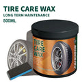500G Tire Care Wax with Tire Wax Special Sponge Car Tyre Shine Brightener Long Lasting Protection Auto Tire Shiny Cream Polisher